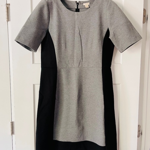 J.Crew Colorblock Sheath Dress | Black/Grey | Size 6 | Pristine Condition - Picture 1 of 4